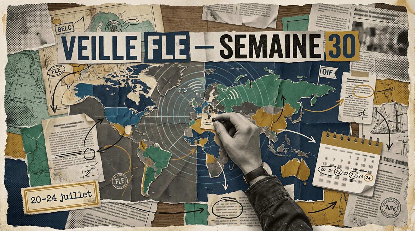 Veille FLE semaine 30 : OIF, BELC, IA et intégration en France