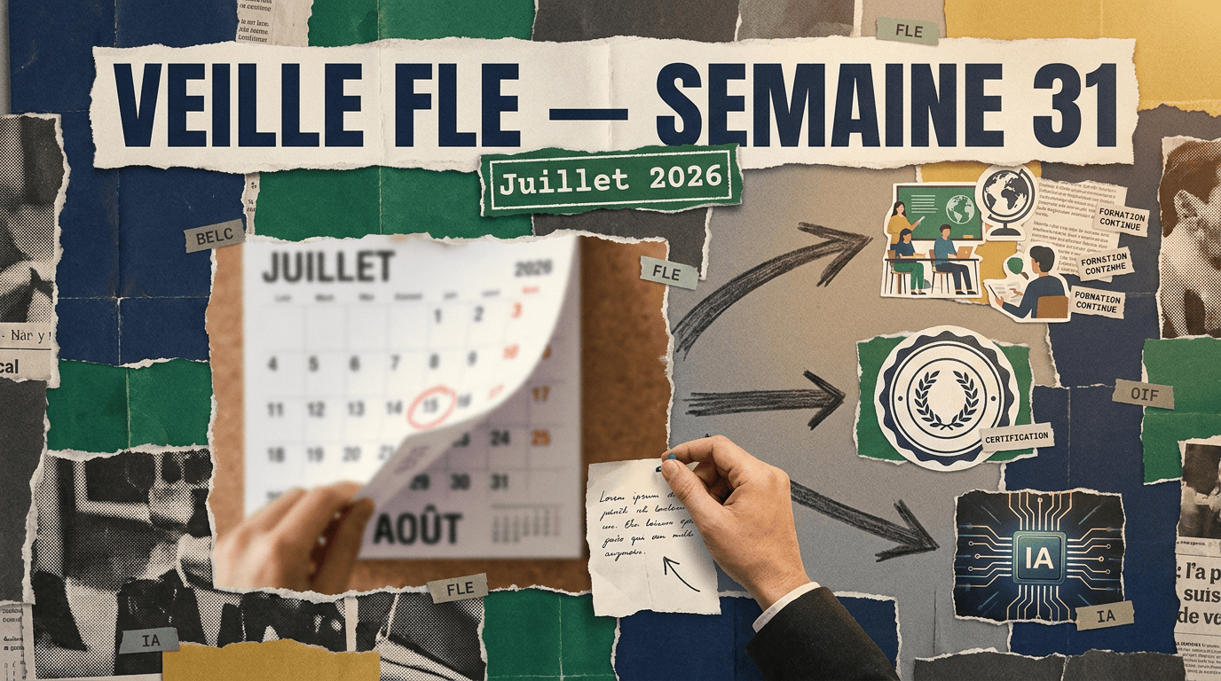 Veille FLE semaine 31 : BELC, certifications et IA de rentrée