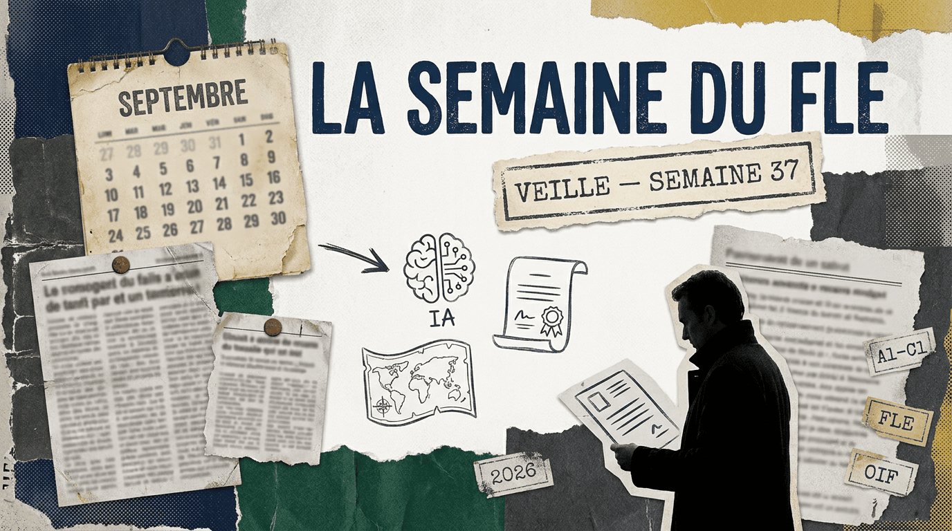 Veille FLE, semaine 37 : IA en classe, exigence, marché